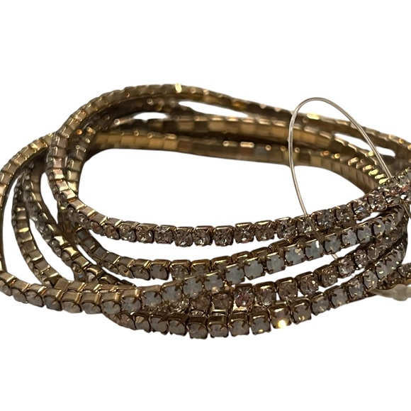 Gold Rhinestone Bracelets - Picture 2 of 6